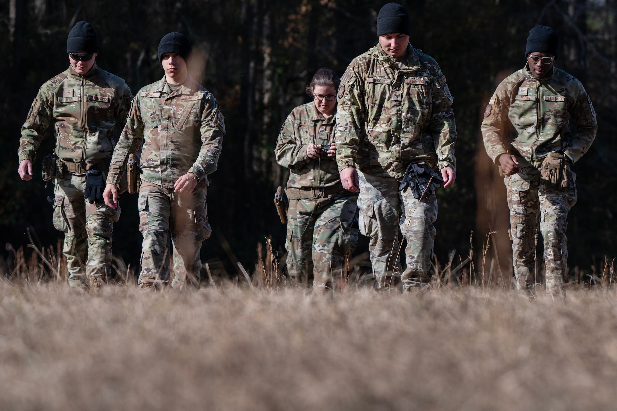 Airmen conduct range card training.