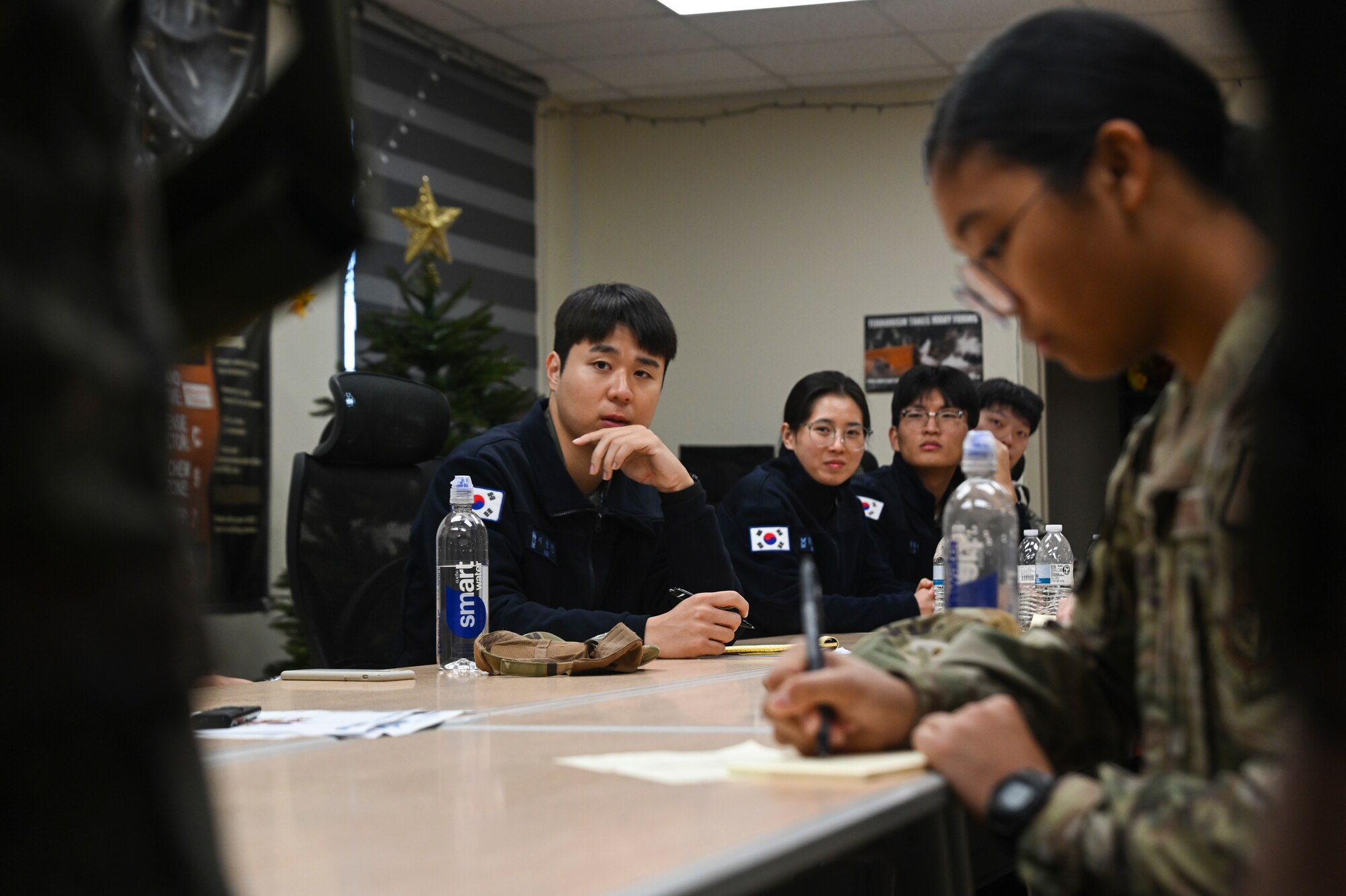 Republic of Korea Air Force Airmen attend Chemical, Biological, Radiological, and Nuclear training with U.S. Air Force Airmen at Kunsan Air Base