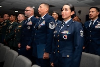 International military students stand following their graduation from the Inter-American Air Forces Academy