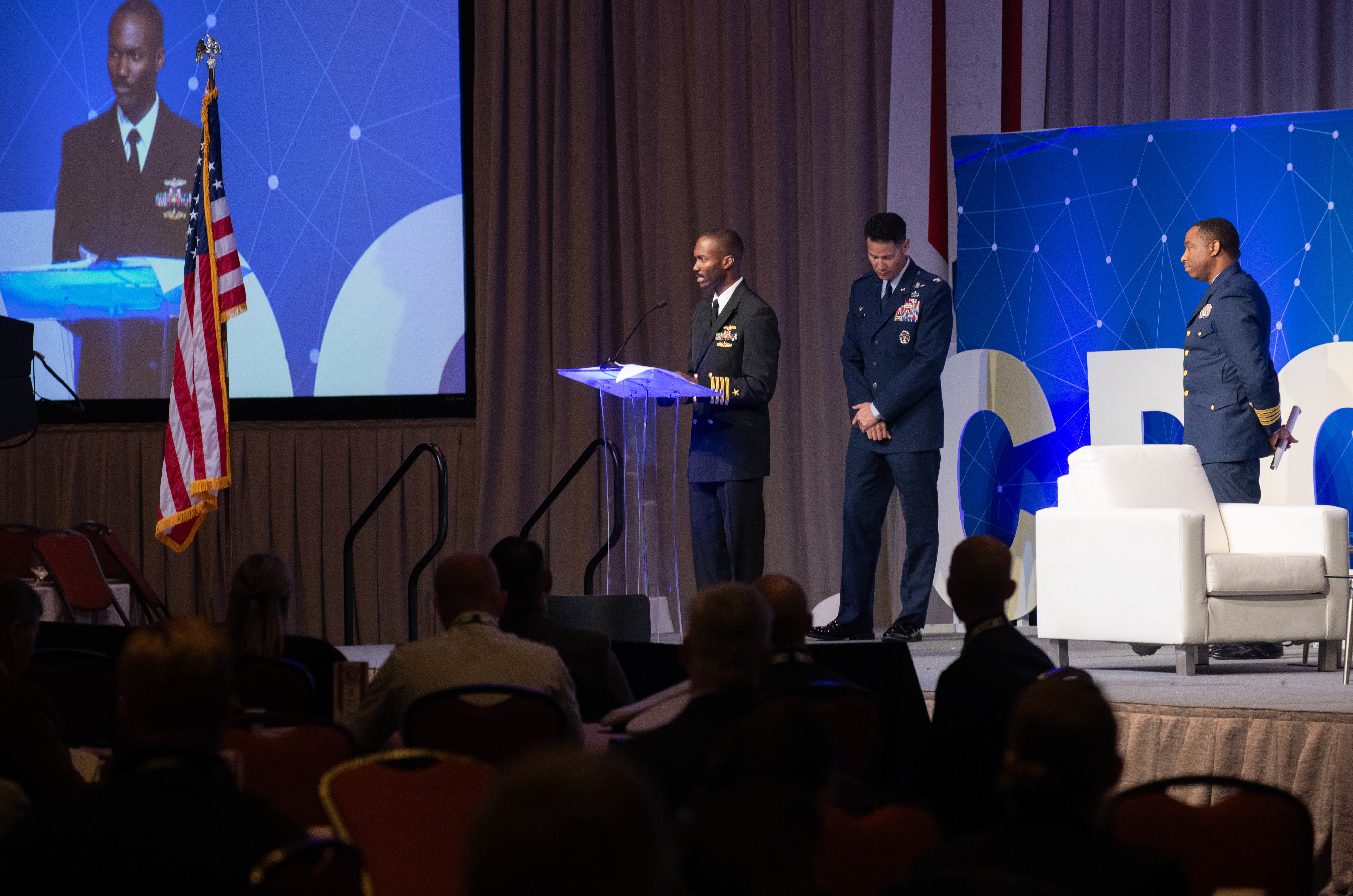NIWC Atlantic Commanding Officer Capt. Matt O’Neal explained how the Navy engineering and information technology command he leads relies on industry partners to address the warfighter’s top technology challenges.