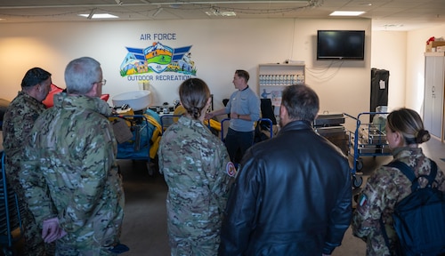 group looking at facilities