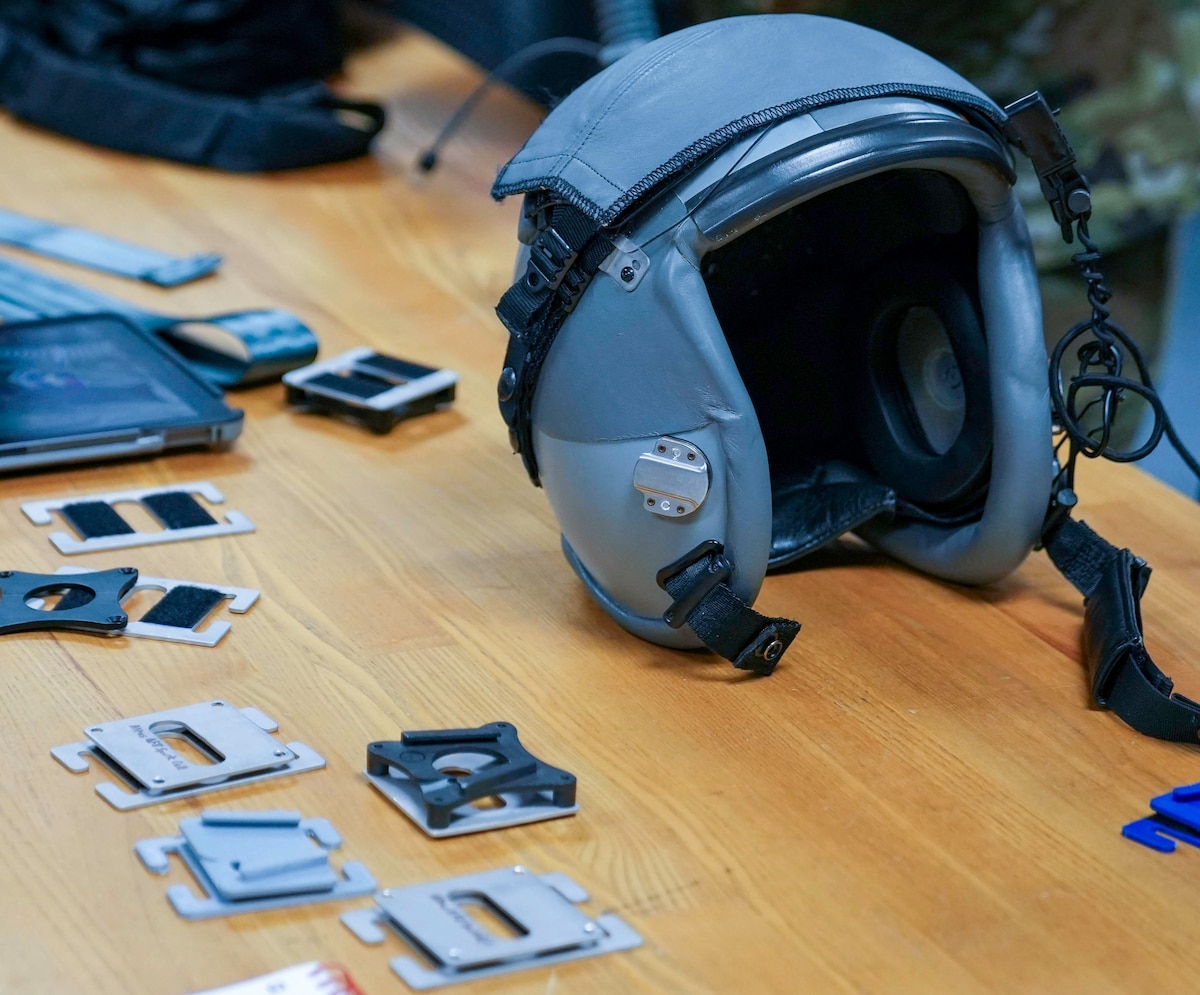 Photo shows equipment sitting on table.