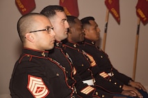 U.S. Marines with Marine Corps Recruiting Command participate in the Basic Recruiter’s Course 1-25 graduation at Marine Corps Recruit Depot San Diego, California, Dec. 13, 2024. The mission of the BRC is to provide staff noncommissioned officers and noncommissioned officers the basic skills and knowledge in order to successfully inform young men and women about the opportunities and career paths the Marine Corps has to offer. (U.S. Marine Corps photo by Lance Cpl. Janell B. Alvarez)