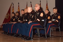 U.S. Marine Corps instructors with Marine Corps Recruiting Command participate in the Basic Recruiter’s Course 1-25 graduation at Marine Corps Recruit Depot San Diego, California, Dec. 13, 2024. The mission of the BRC is to provide staff noncommissioned officers and noncommissioned officers the basic skills and knowledge in order to successfully inform young men and women about the opportunities and career paths the Marine Corps has to offer. (U.S. Marine Corps photo by Lance Cpl. Janell B. Alvarez)