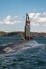 The Virginia-class attack submarine USS Texas (SSN 775) departs Portsmouth Naval Shipyard to conduct sea trials after receiving critical repairs and system upgrades vital to extending the submarine’s service life and ensuring the Navy’s long-term fleet readiness.