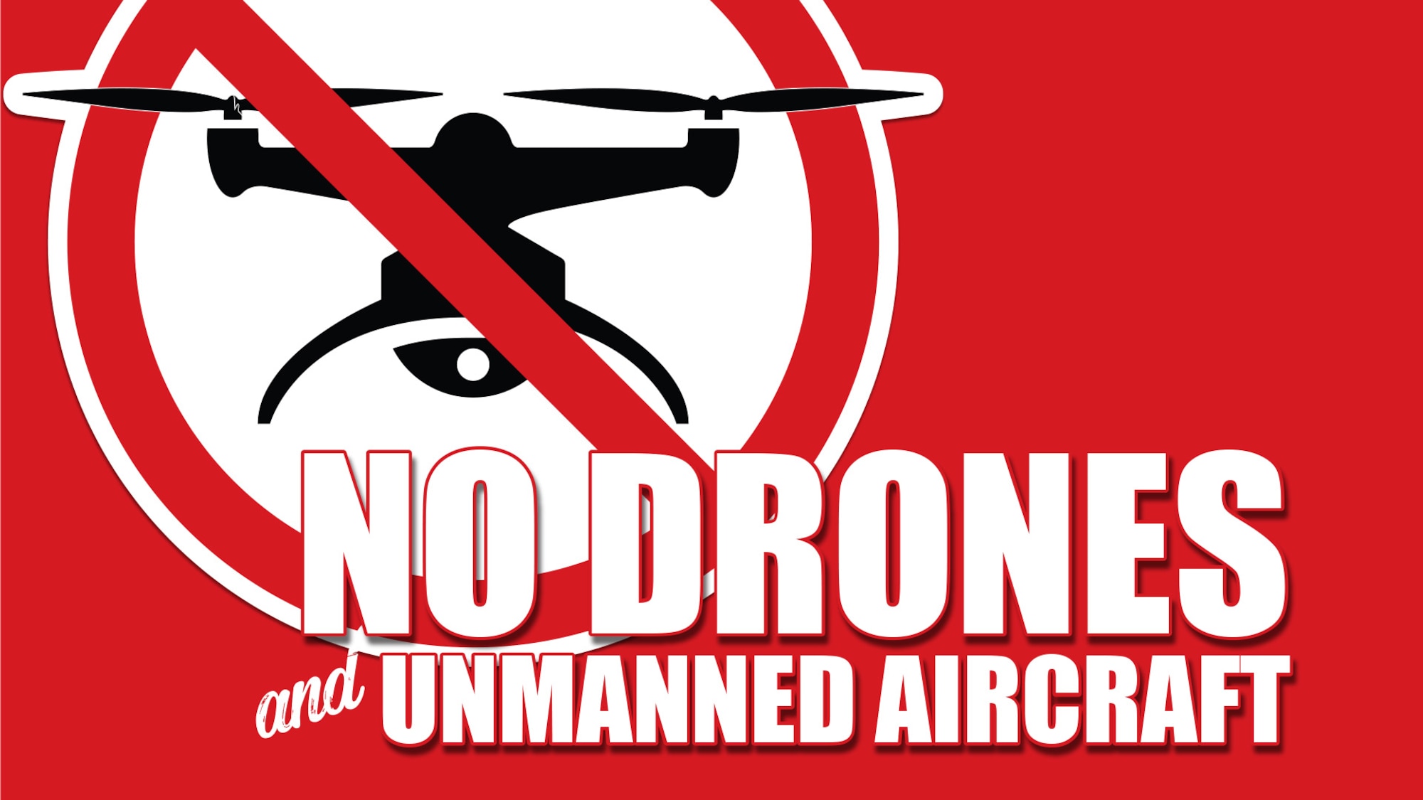 Graphic of a drone crossed out.