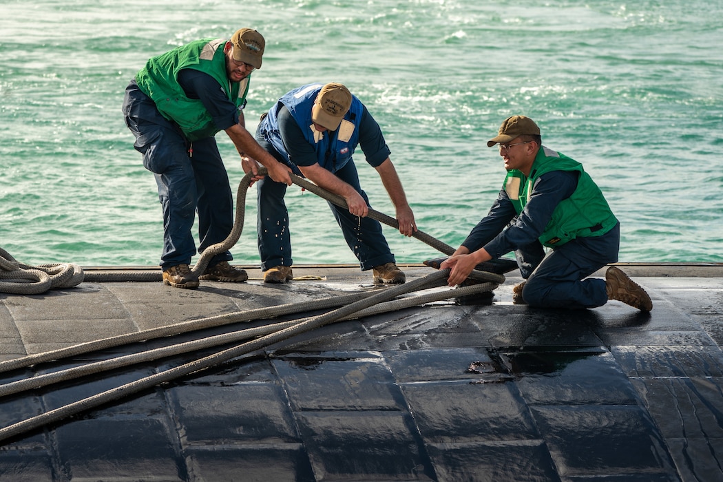 USS Springfield (SSN 761) moors at Polaris Point at Naval Base Guam.