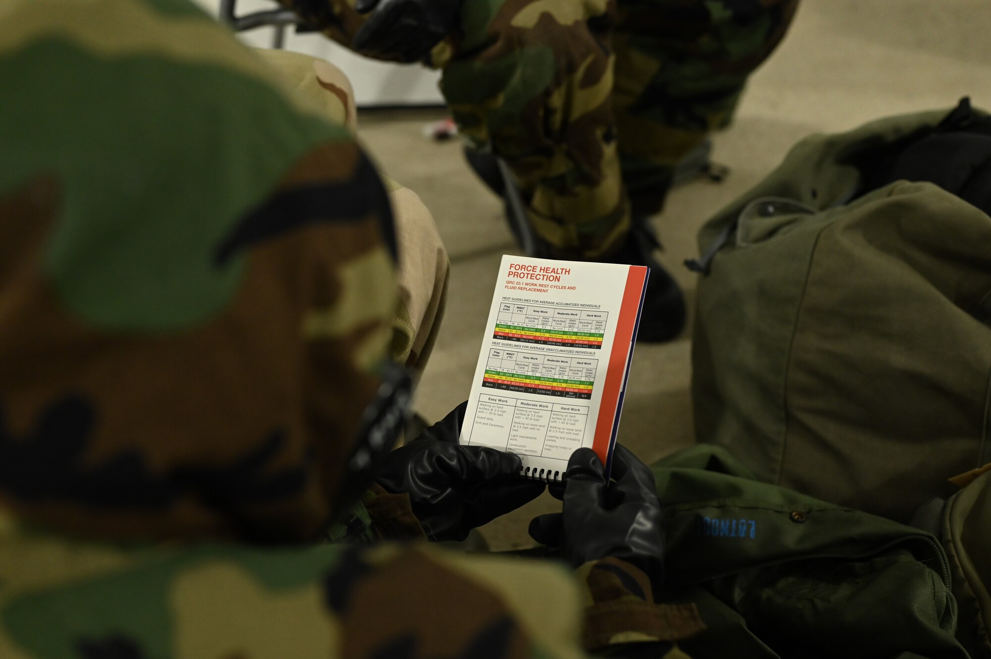 a person reads a pamphlet