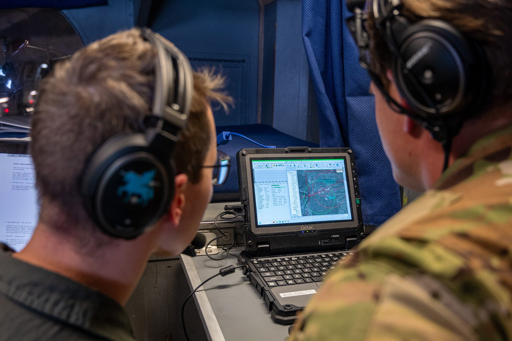 U.S. Air Force Airmen from the 8th Airlift Squadron and Army Soldiers from the 2nd Ranger Battalion conducted Joint Precision Airdrop System training near Yakima, Washington, Dec. 12, 2024.