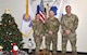 Command Sgt. Maj. Cynthia A. Loughery, Army Chaplain (Col.) Jerry D. Hall, Lt. Col. Thomas R. Geisinger