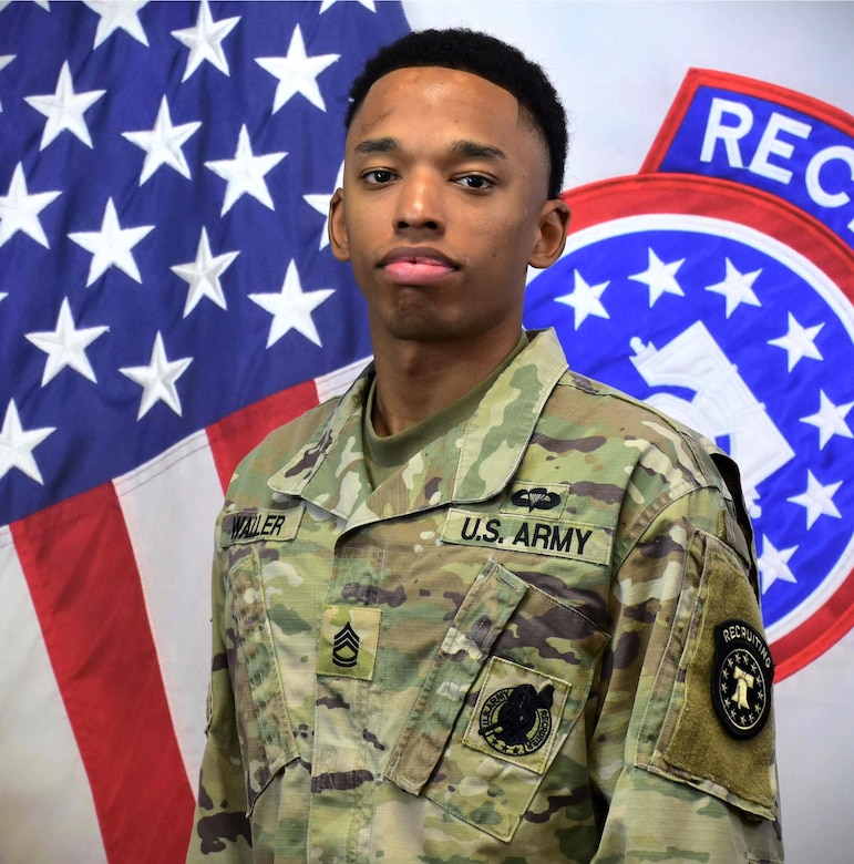 Sgt. 1st Class Kaishaun Waller, a proud native of Baltimore, Maryland, serves as a Recruiter at Reading Recruiting Station, Wyomissing, Pennsylvania, recognized for outstanding performance.