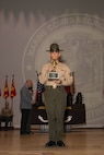 New U.S. Marine Corps Drill Instructor, Sgt. Juan Delharo, honor graduate of his class, poses for a photo during the Marine Corps Recruit Depot San Diego DI School 1-25 graduation ceremony at Marine Corps Recruit Depot San Diego, California, Dec. 18, 2024. During DI school, Marines developed leadership skills, mastered drill, met physical fitness requirements and learned how to make Marines. Our Marines continue to serve their nation and their Corps through their lived examples of our values and by helping to identify and select potential recruits who may have what it takes to earn the title. (U.S. Marine Corps photo by Lance Cpl. Janell B. Alvarez)