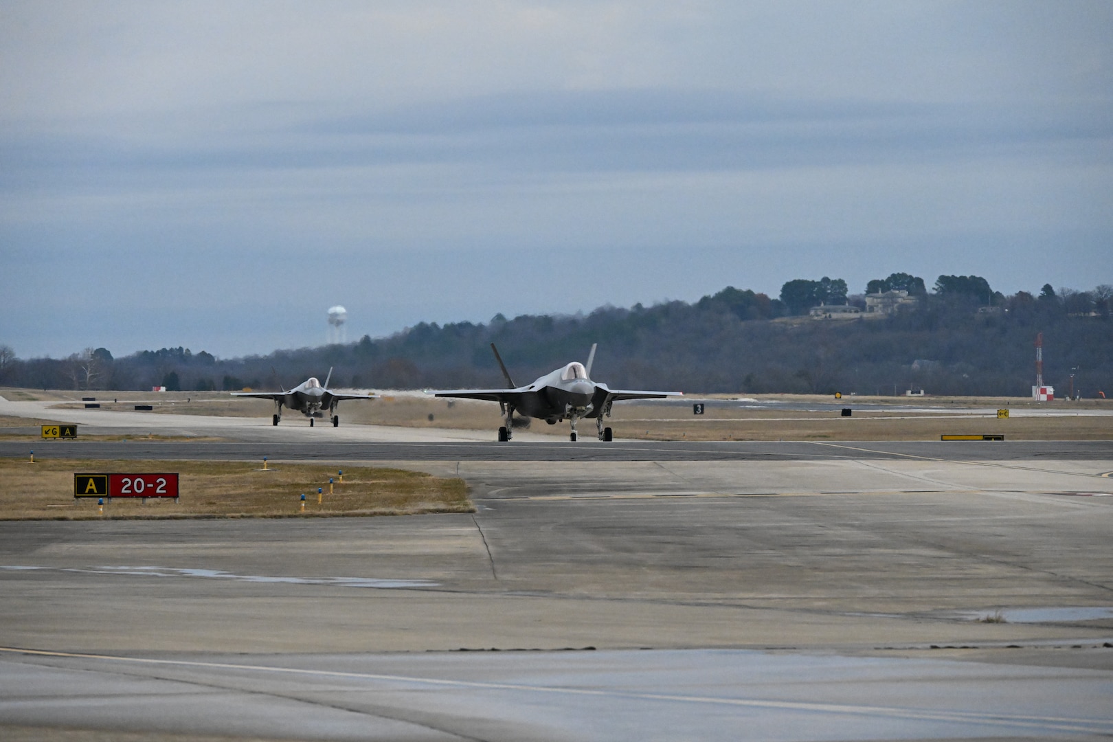 The 33rd Fighter Wing and Ebbing Air National Guard Base welcomed the arrival of the first two Polish Air Force F-35A Lightning II at the base in Fort Smith, Arkansas, Dec. 23, 2024.  Polish pilots will train on the aircraft at Ebbing ANGB beginning in January.