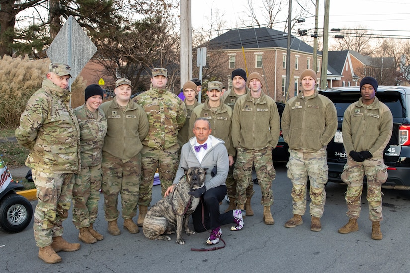 Kentucky National Guard Soldiers with Charlie Battery, 2nd Battalion, 138th Field Artillery Brigade took part in the 2024 Bardstown Christmas Parade, Dec. 5, 2024. (U.S. Army National Guard photo by Milt Spalding)