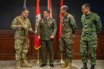 U.S. Army South Peruvian partner nation liaison officer promoted to colonel and bids farewell to the unit