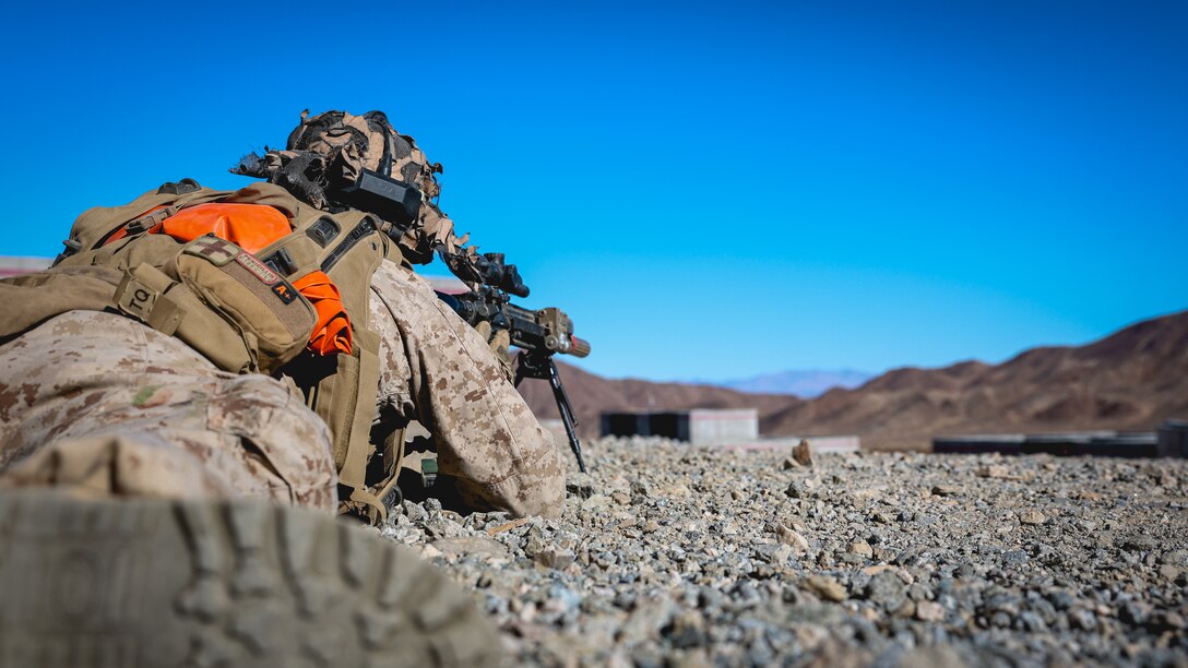 U.S. Marines with 2nd Battalion, 23rd Marine Regiment, conduct a company supported urban attack during training for upcoming deployment