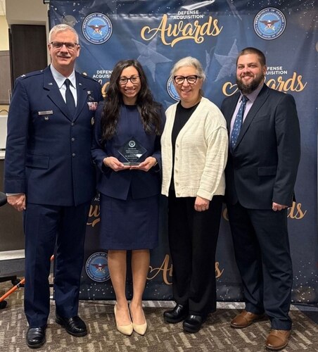 Award presentation for Katie Jeffery