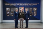 Army Lt. Gen. Jonathan Stubbs, director of the Army National Guard, hosts a ceremony to dedicate a display in honor of retired Army Lt. Gen. Herbert R. Temple Jr, the 21st chief of the National Guard Bureau, and namesake of the Army National Guard headquarters, Arlington, Virginia, Dec. 19, 2024. Air Force Gen. Steve Nordhaus left, and Army Gen. Daniel Hokanson, right, the 30th and 29th chiefs of the National Guard, respectively, spoke during the ceremony.