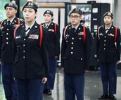 JROTC Students compete in the drill competition at Carver Military Academy in Chicago.