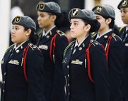 JROTC Students compete in the drill competition at Carver Military Academy in Chicago.