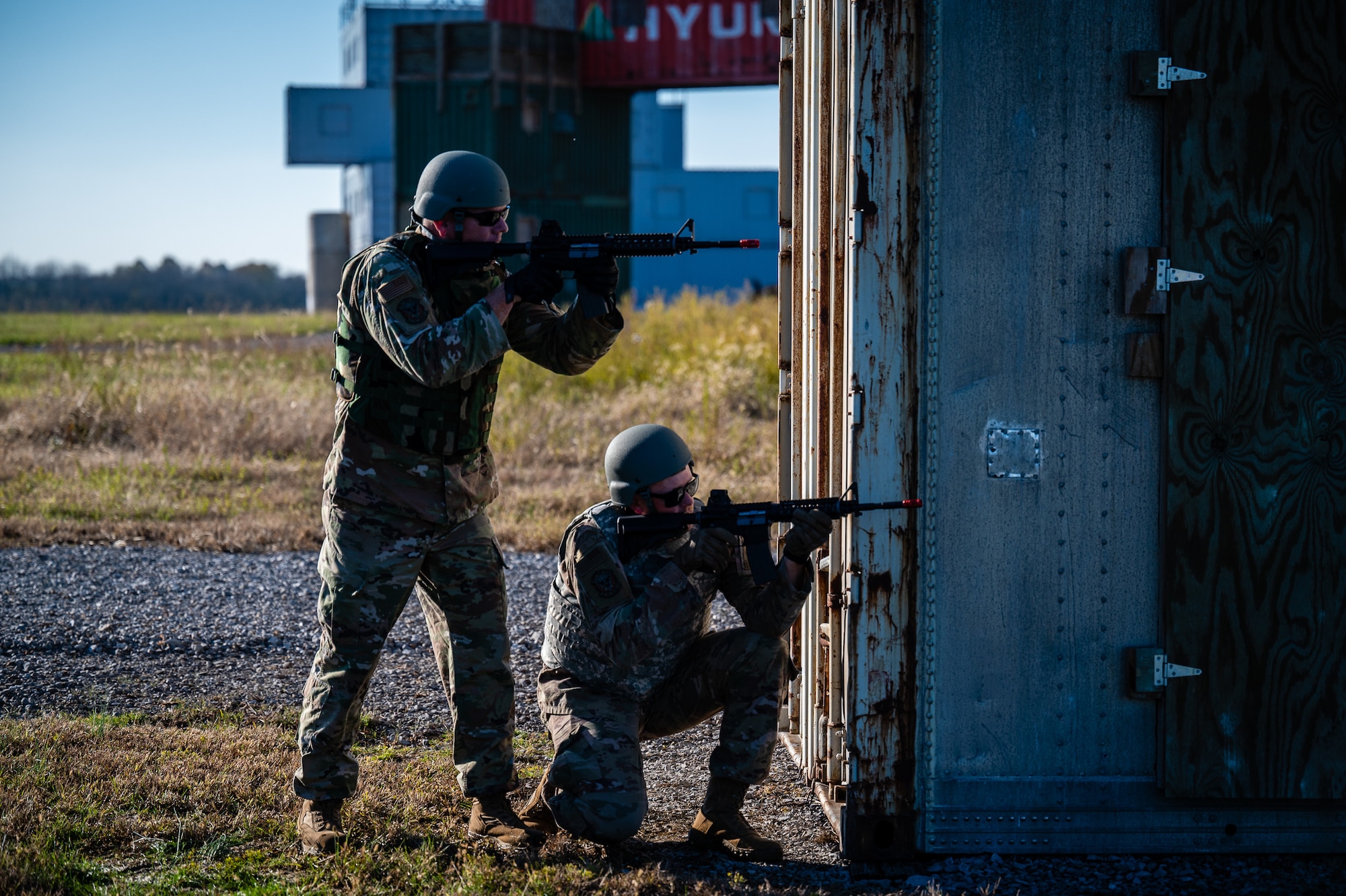 Citizen Airmen from the 932nd Airlift Wing participate in critical readiness training led by the 932nd Security Forces Squadron November 14 – 16, 2024, at Sparta Training Area, Sparta, Illinois. The training focused on preparation for a June Combat Readiness Exercise and Expeditionary Air Base certification, emphasizing "Shoot, Move, Communicate" tactics, vehicle operations, and defensive strategies. This training aligns with the Scott Initiative for Combined Operations and aims to strengthen the 932nd AW's ability to operate in contested, degraded, and operationally limited environments. (U.S. Air Force photo by Christopher Parr)