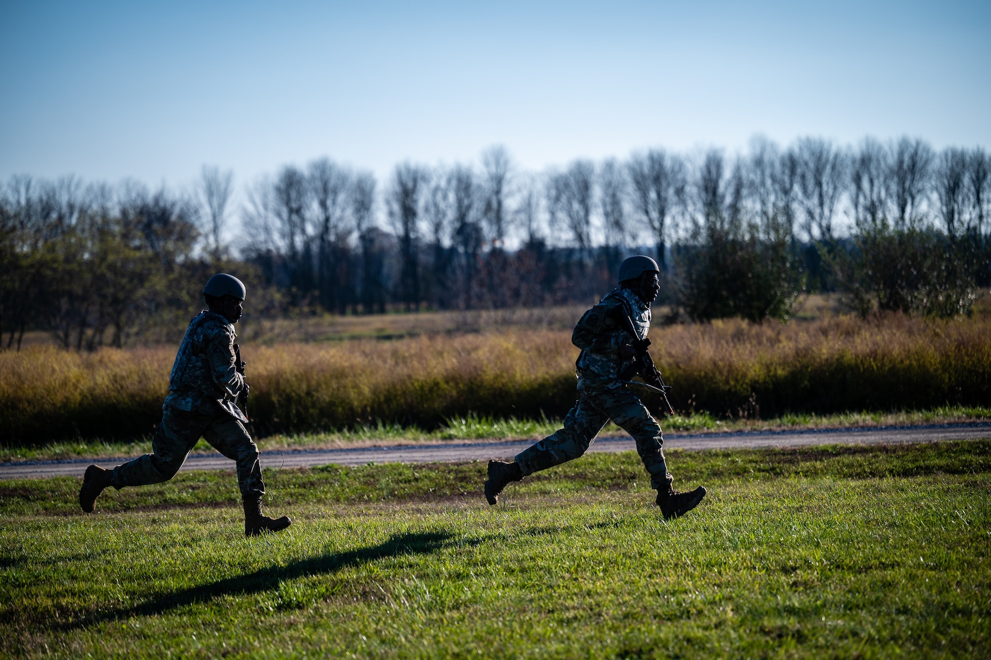 Citizen Airmen from the 932nd Airlift Wing participate in critical readiness training led by the 932nd Security Forces Squadron November 14 – 16, 2024, at Sparta Training Area, Sparta, Illinois. The training focused on preparation for a June Combat Readiness Exercise and Expeditionary Air Base certification, emphasizing "Shoot, Move, Communicate" tactics, vehicle operations, and defensive strategies. This training aligns with the Scott Initiative for Combined Operations and aims to strengthen the 932nd AW's ability to operate in contested, degraded, and operationally limited environments. (U.S. Air Force photo by Christopher Parr)