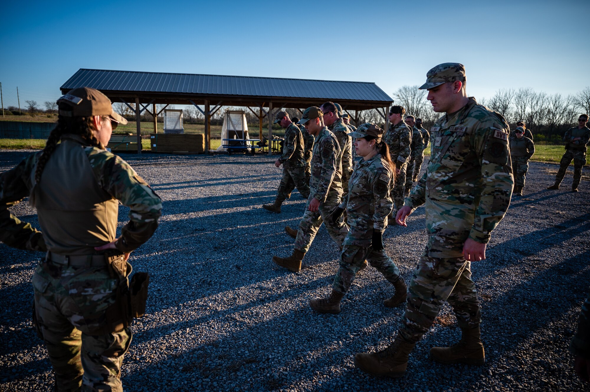 Citizen Airmen from the 932nd Airlift Wing participate in critical readiness training led by the 932nd Security Forces Squadron November 14 – 16, 2024, at Sparta Training Area, Sparta, Illinois. The training focused on preparation for a June Combat Readiness Exercise and Expeditionary Air Base certification, emphasizing "Shoot, Move, Communicate" tactics, vehicle operations, and defensive strategies. This training aligns with the Scott Initiative for Combined Operations and aims to strengthen the 932nd AW's ability to operate in contested, degraded, and operationally limited environments. (U.S. Air Force photo by Christopher Parr)