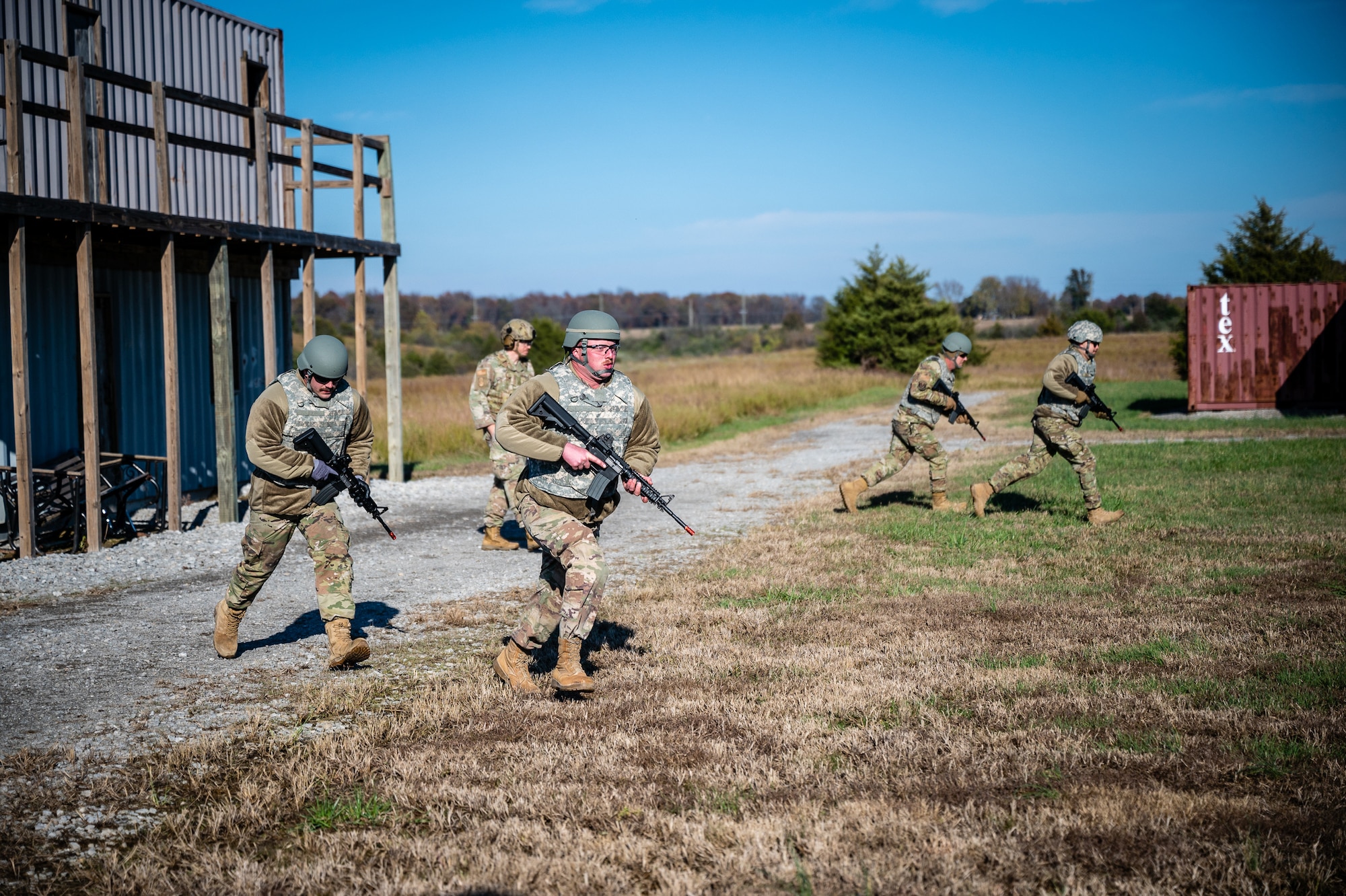 Citizen Airmen from the 932nd Airlift Wing participate in critical readiness training led by the 932nd Security Forces Squadron November 14 – 16, 2024, at Sparta Training Area, Sparta, Illinois. The training focused on preparation for a June Combat Readiness Exercise and Expeditionary Air Base certification, emphasizing "Shoot, Move, Communicate" tactics, vehicle operations, and defensive strategies. This training aligns with the Scott Initiative for Combined Operations and aims to strengthen the 932nd AW's ability to operate in contested, degraded, and operationally limited environments. (U.S. Air Force photo by Christopher Parr)