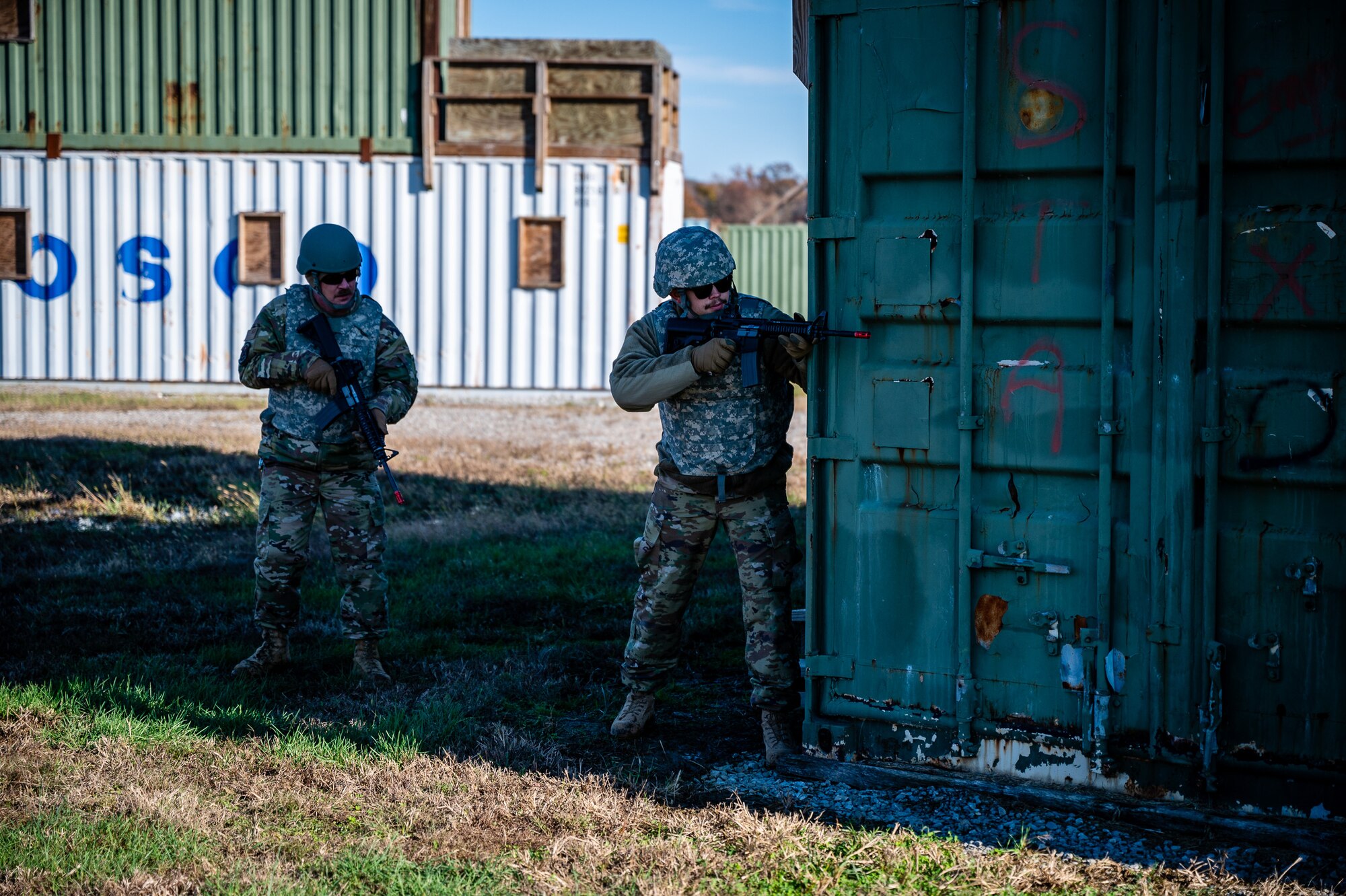 Citizen Airmen from the 932nd Airlift Wing participate in critical readiness training led by the 932nd Security Forces Squadron November 14 – 16, 2024, at Sparta Training Area, Sparta, Illinois. The training focused on preparation for a June Combat Readiness Exercise and Expeditionary Air Base certification, emphasizing "Shoot, Move, Communicate" tactics, vehicle operations, and defensive strategies. This training aligns with the Scott Initiative for Combined Operations and aims to strengthen the 932nd AW's ability to operate in contested, degraded, and operationally limited environments. (U.S. Air Force photo by Christopher Parr)