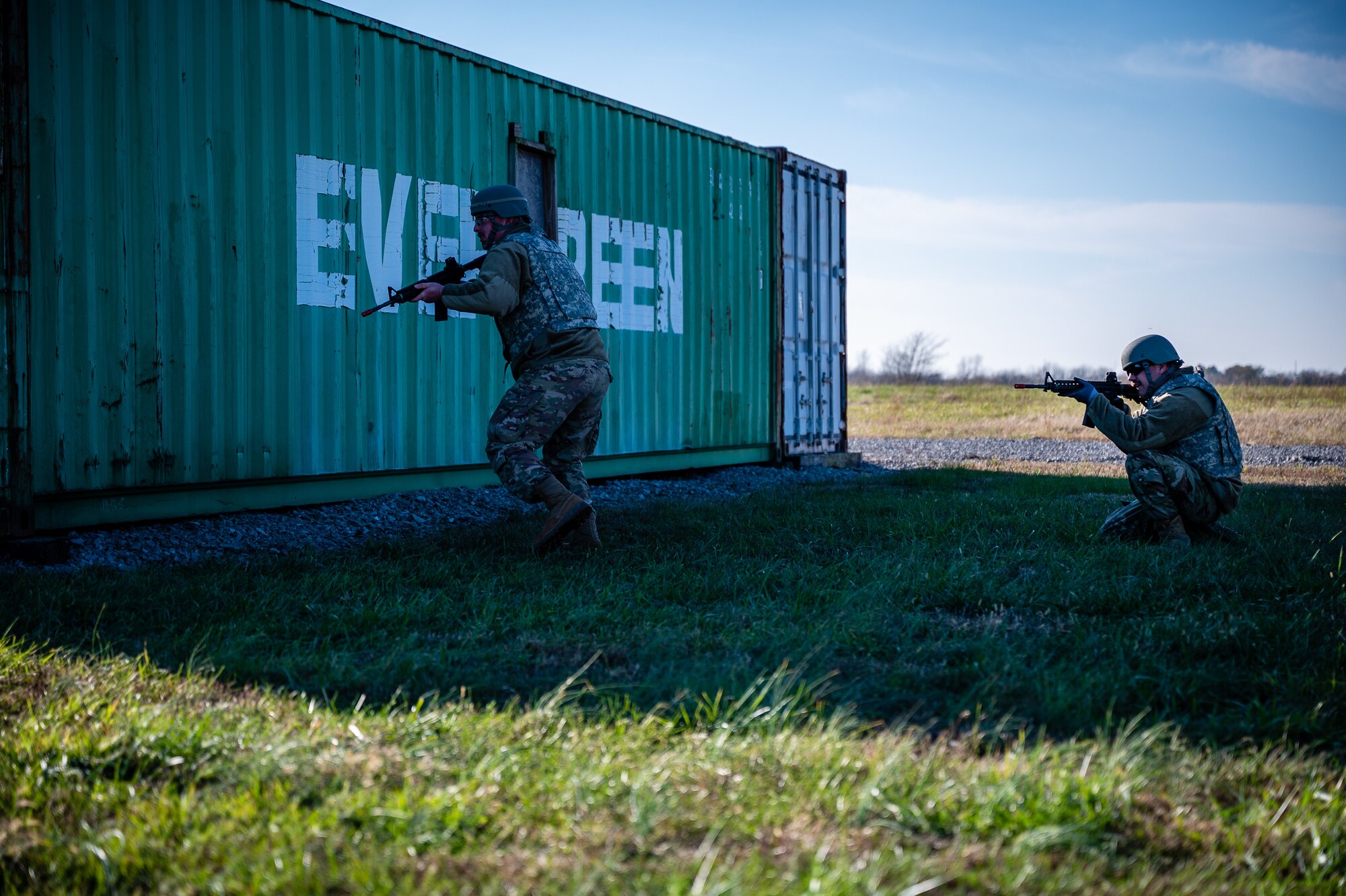 Citizen Airmen from the 932nd Airlift Wing participate in critical readiness training led by the 932nd Security Forces Squadron November 14 – 16, 2024, at Sparta Training Area, Sparta, Illinois. The training focused on preparation for a June Combat Readiness Exercise and Expeditionary Air Base certification, emphasizing "Shoot, Move, Communicate" tactics, vehicle operations, and defensive strategies. This training aligns with the Scott Initiative for Combined Operations and aims to strengthen the 932nd AW's ability to operate in contested, degraded, and operationally limited environments. (U.S. Air Force photo by Christopher Parr)