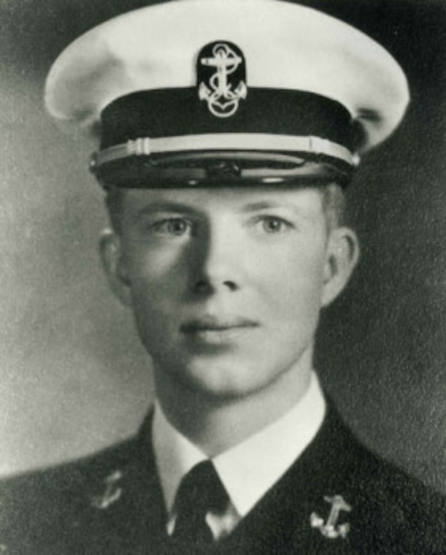 Naval Academy Midshipman Jimmy Carter is pictured.