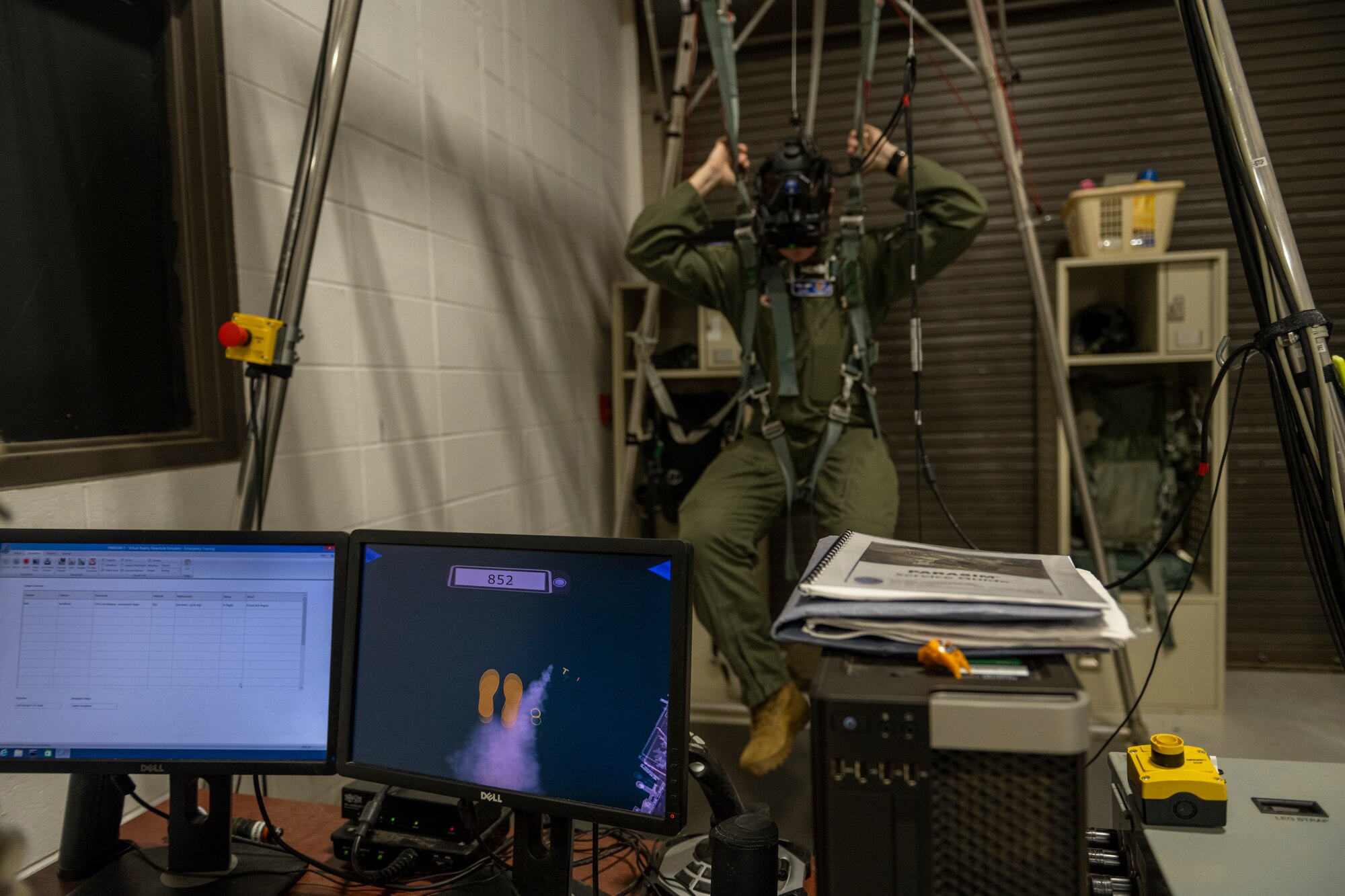 Airman participates in emergency parachute training