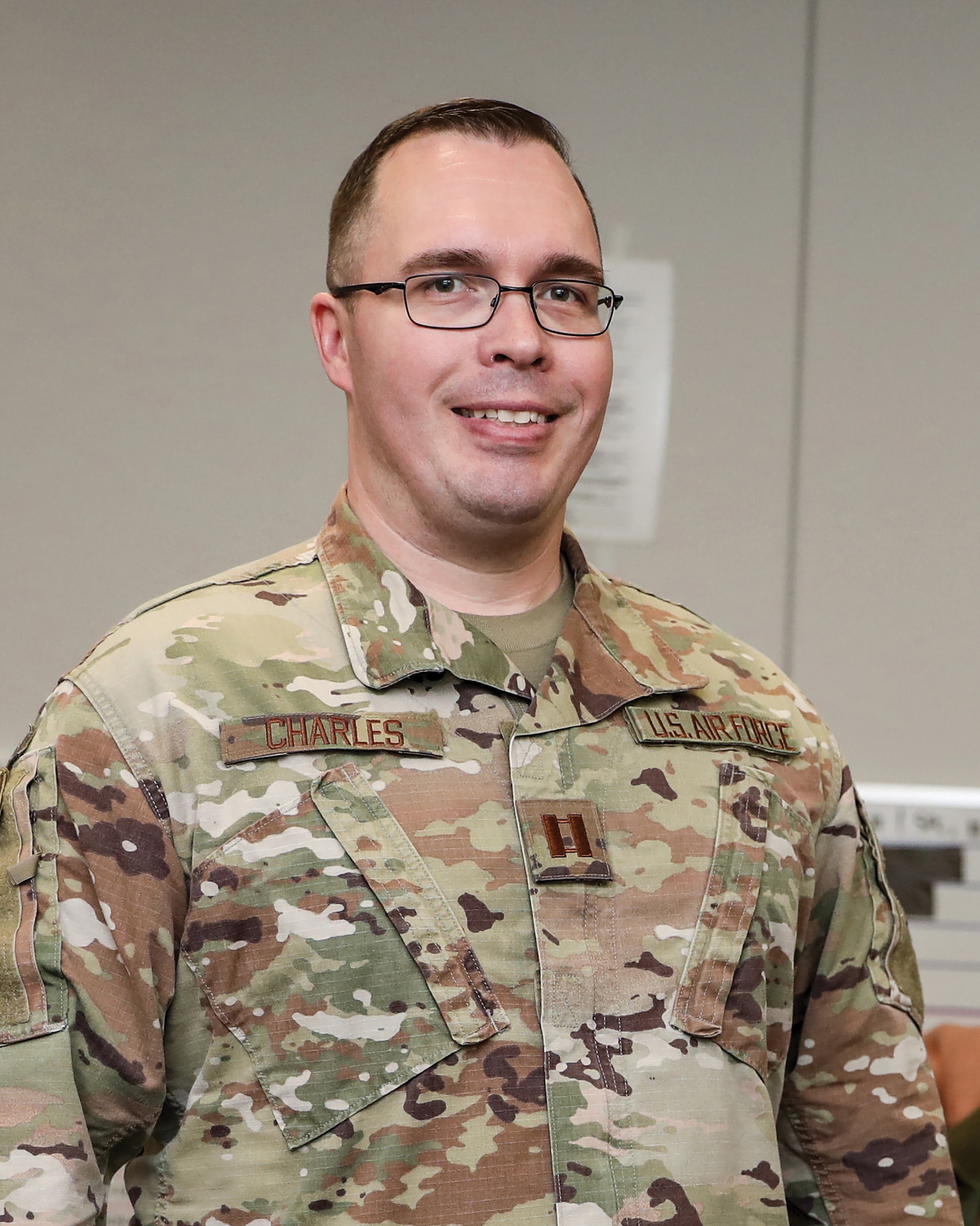 Capt. Jonathan Charles, 445th Aeromedical Staging Squadron medical readiness officer, is the 445th Airlift Wing February 2024 Spotlight Performer. (U.S. Air Force photo/Senior Airman Angela Jackson)