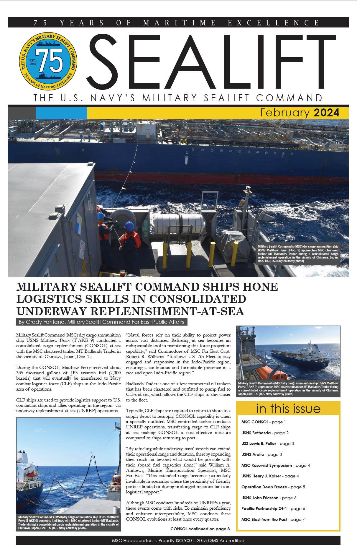 February 2024 Sealift Cover