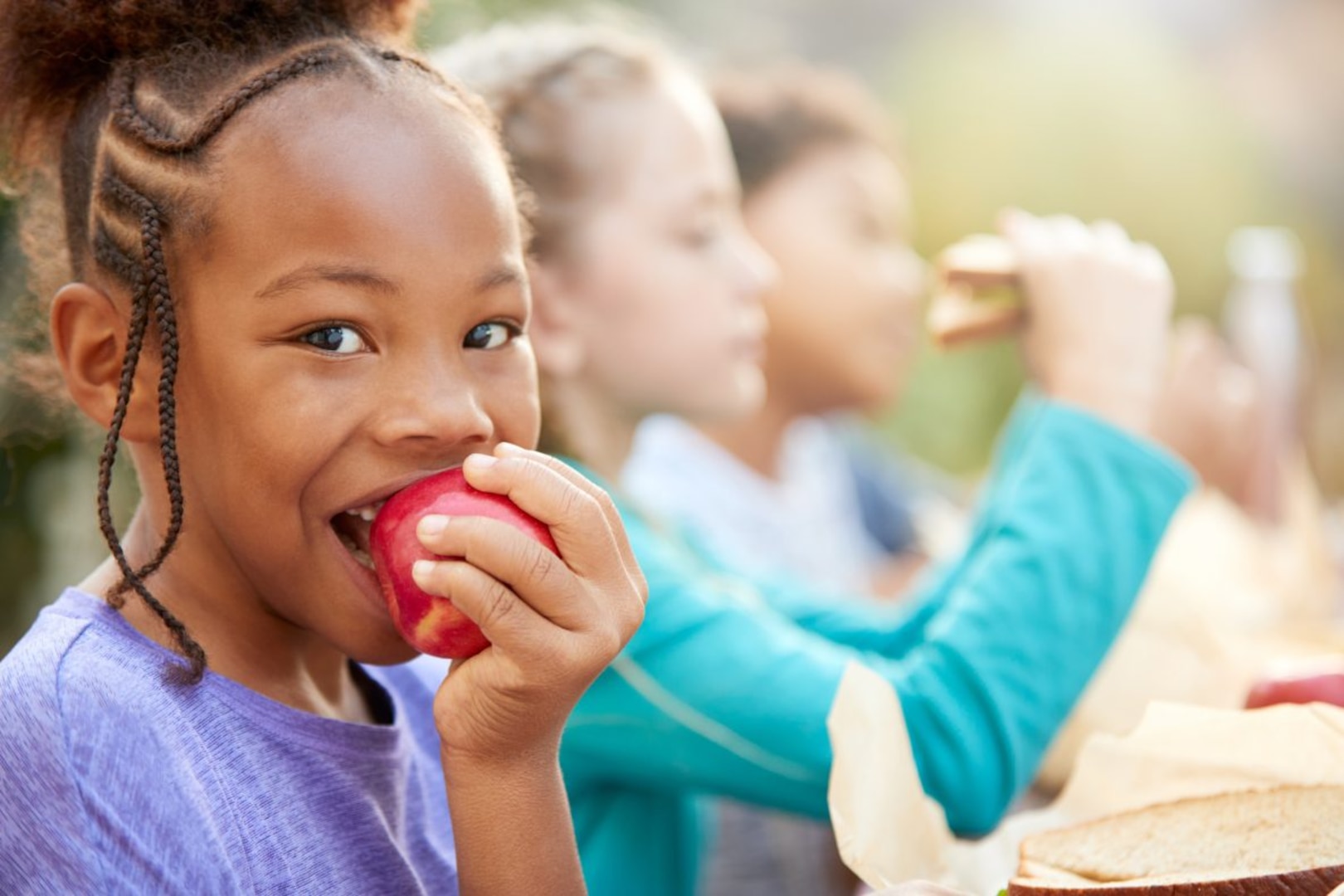 Fresh fruits and vegetables increase saliva flow, which can help wash away food particles to help prevent cavities. “Fruits and vegetables are great; juice is not,” said Navy Cmdr. (Dr.) Bradley Bennett, Hospital Dental Department chief, Pediatric Dentistry at Walter Reed. “Fluoridated water has reduced cavity prevalence over the years as well,” he added.