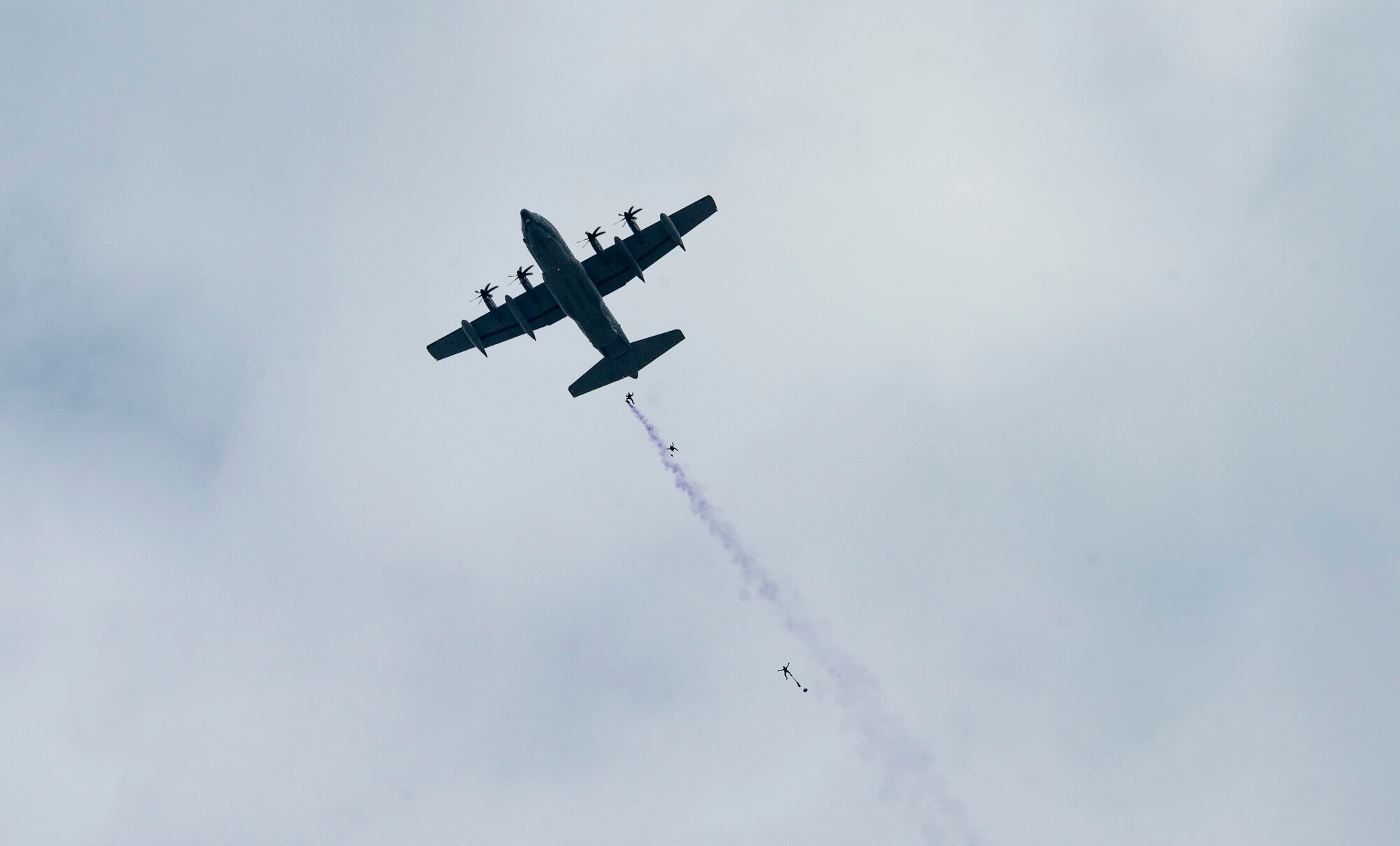 A plane flies over Baltimore.