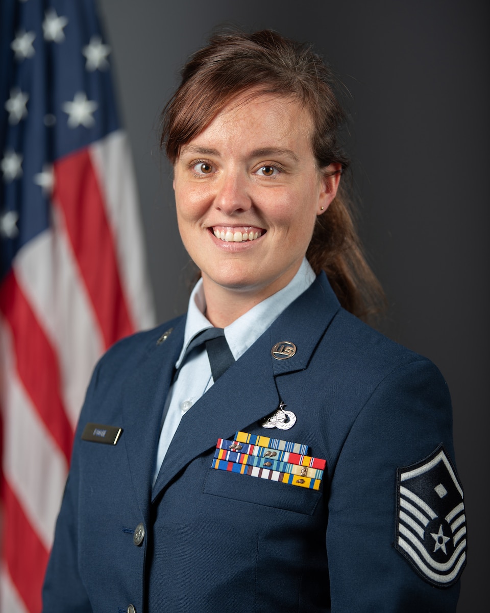 Master Sgt. Megan Foote of the 123rd Logistics Readiness Squadron is the Kentucky Air National Guard’s 2023 First Sergeant of the Year. She will be honored Feb. 10, 2024, during the Airman’s Gala, to be held at the Crowne Plaza Louisville Airport Exposition Center in Louisville, Ky. (U.S. Air National Guard photo by Phil Speck)