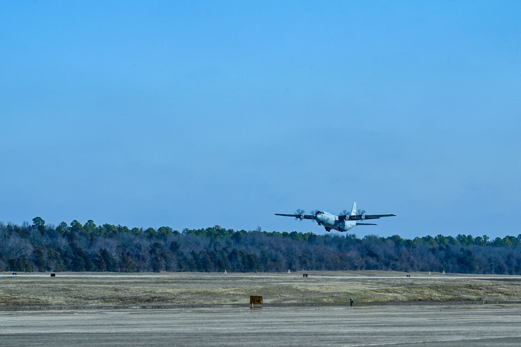 A plane take flight