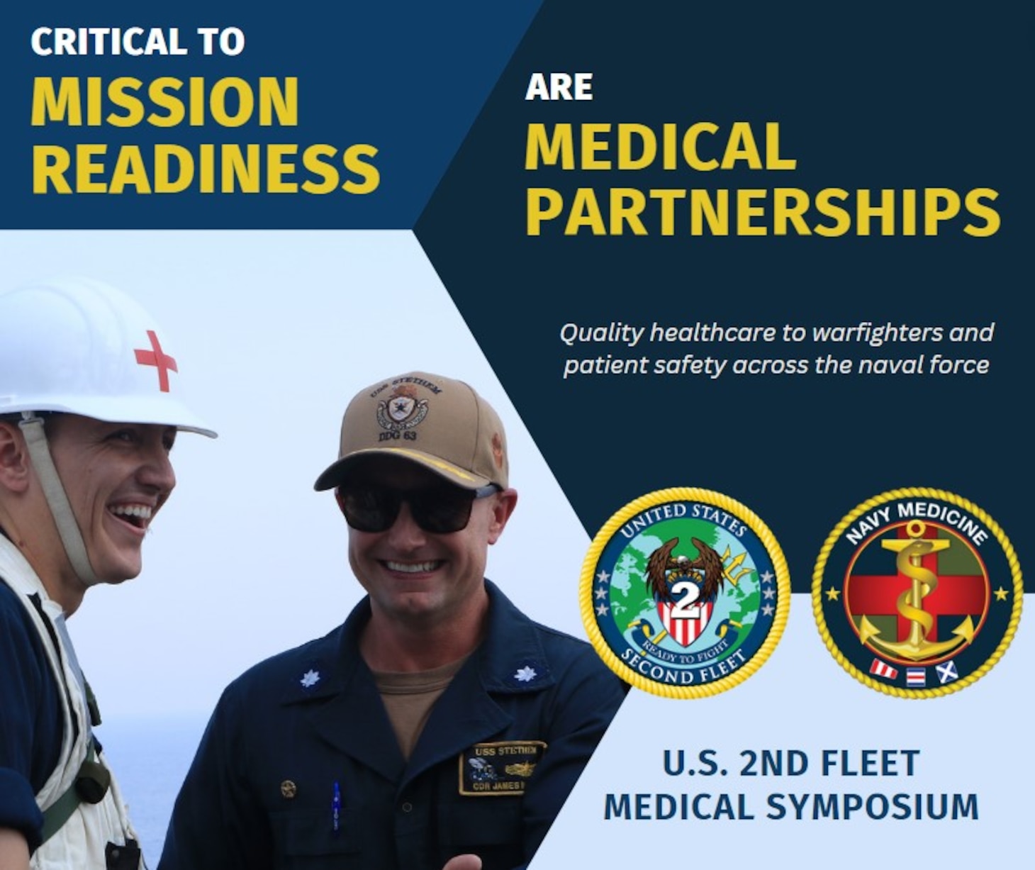 A photographic illustration for the U.S. 2nd Fleet Medical Symposium.