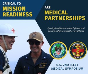 A photographic illustration for the U.S. 2nd Fleet Medical Symposium.