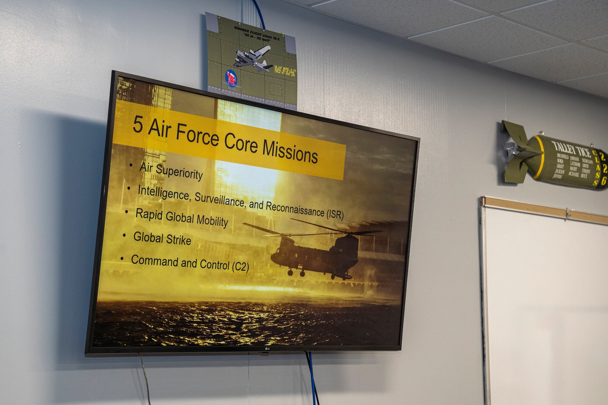 Airman Leadership School students learn about the five Air Force core missions at Keesler Air Force Base, Mississippi, Jan. 24, 2024.