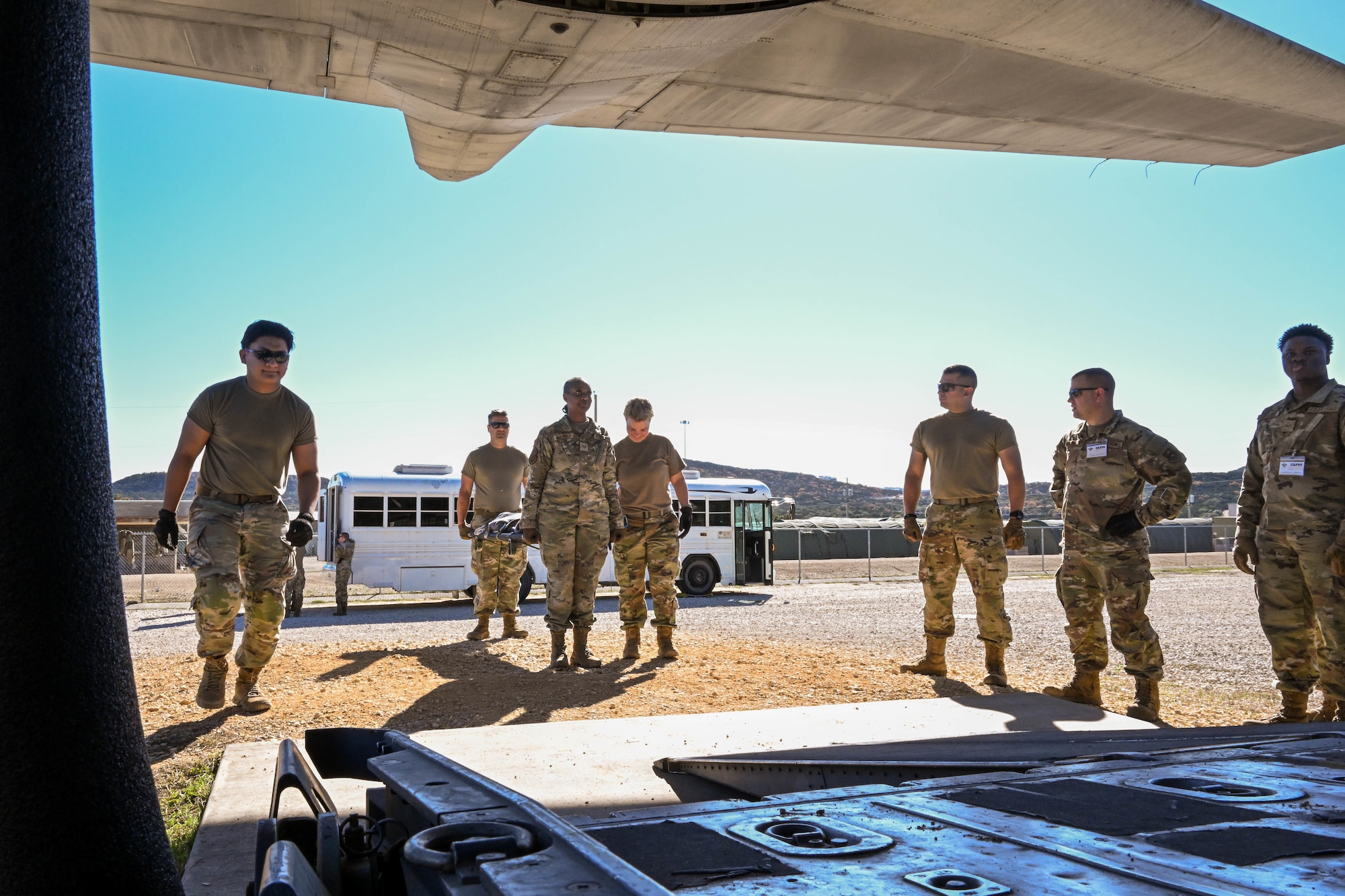 Operation AGILE Medic, a week-long exercise at Joint Base San Antonio-Camp Bullis, Texas, was a Tri-Service medical training exercise that immersed military medics in the seamless process of transporting patients from the Expeditionary Medical Support unit to the En Route Patient Staging System team, and further to Air Evacuation and Critical Care Air Transport Teams, and vice versa.