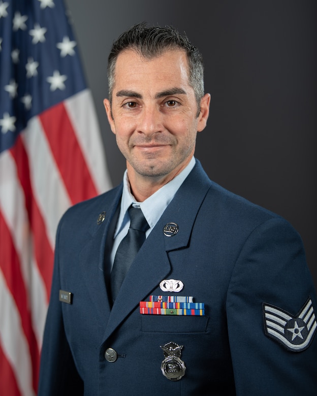 Staff. Sgt. Yuri Motamedi is the Kentucky Air National Guard’s 2023 Non-Commissioned Officer of the Year. He will be honored Feb. 10, 2024, during the Airman’s Gala, to be held at the Crowne Plaza Louisville Airport Exposition Center in Louisville, Ky. (U.S. Air National Guard photo by Phil Speck)