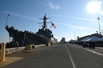 USS Farragut (DDG 99) moors at U.S. Naval Station Mayport, Fla., following a deployment to the U.S. Southern Command area of responsibility supporting Joint Interagency Task Force (JIATF)-South’s counter-narcotics operations in the Caribbean Sea. USNAVSOUTH/FOURTHFLT is the trusted maritime partner for Caribbean, Central and South America maritime forces leading to improved unity, security and stability.