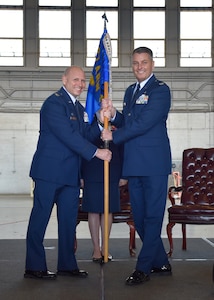 927th ARW commander hands over command to new 927th ASTS commander.