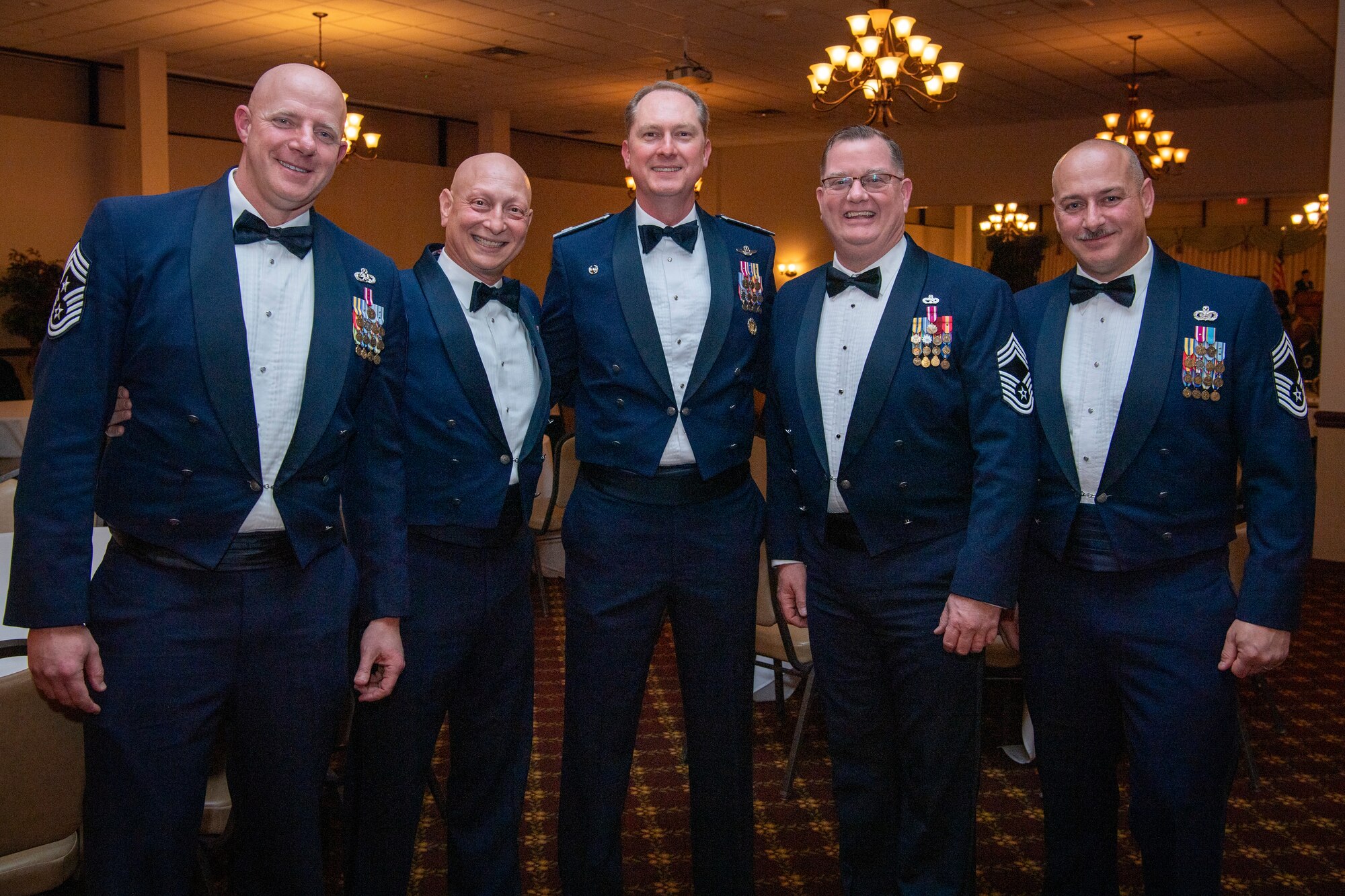 Reserve Citizen Airmen from the 514th Air Mobility Wing, attend the 2023 Annual Awards Banquet, at Tommy B’s at Joint Base McGuire-Dix-Lakehurst, N.J., Feb. 3, 2024. The annual event recognizes enlisted and commissioned Airmen, civilian employees, and volunteer Key Spouses for outstanding performance.