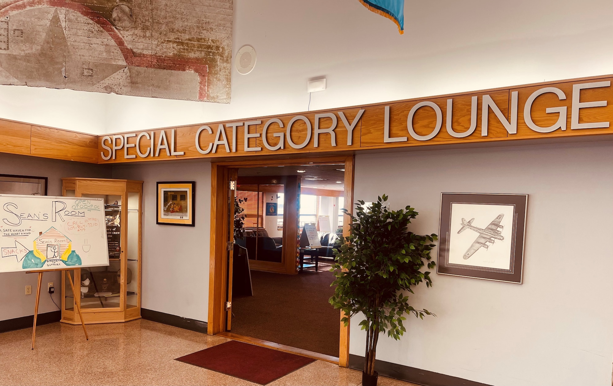 Sean’s Room is available to all military members, civilians, and dependents. It’s located at the Special Category Lounge inside the Passenger Terminal, building 1706 on Vanderberg Avenue, JB MDL. Hours of operation are as follows: In-Person daily 7 a.m. to 7 p.m. and by phone 24/7 by calling (609) 864- 7210.