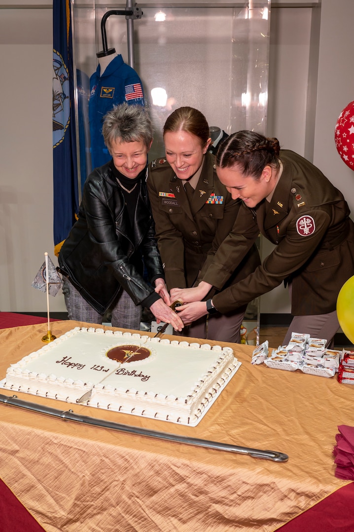 Cake cutting Army Nurse Corps Birthday