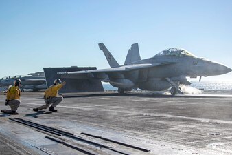 USS Abraham Lincoln (CVN 72) flight operations.