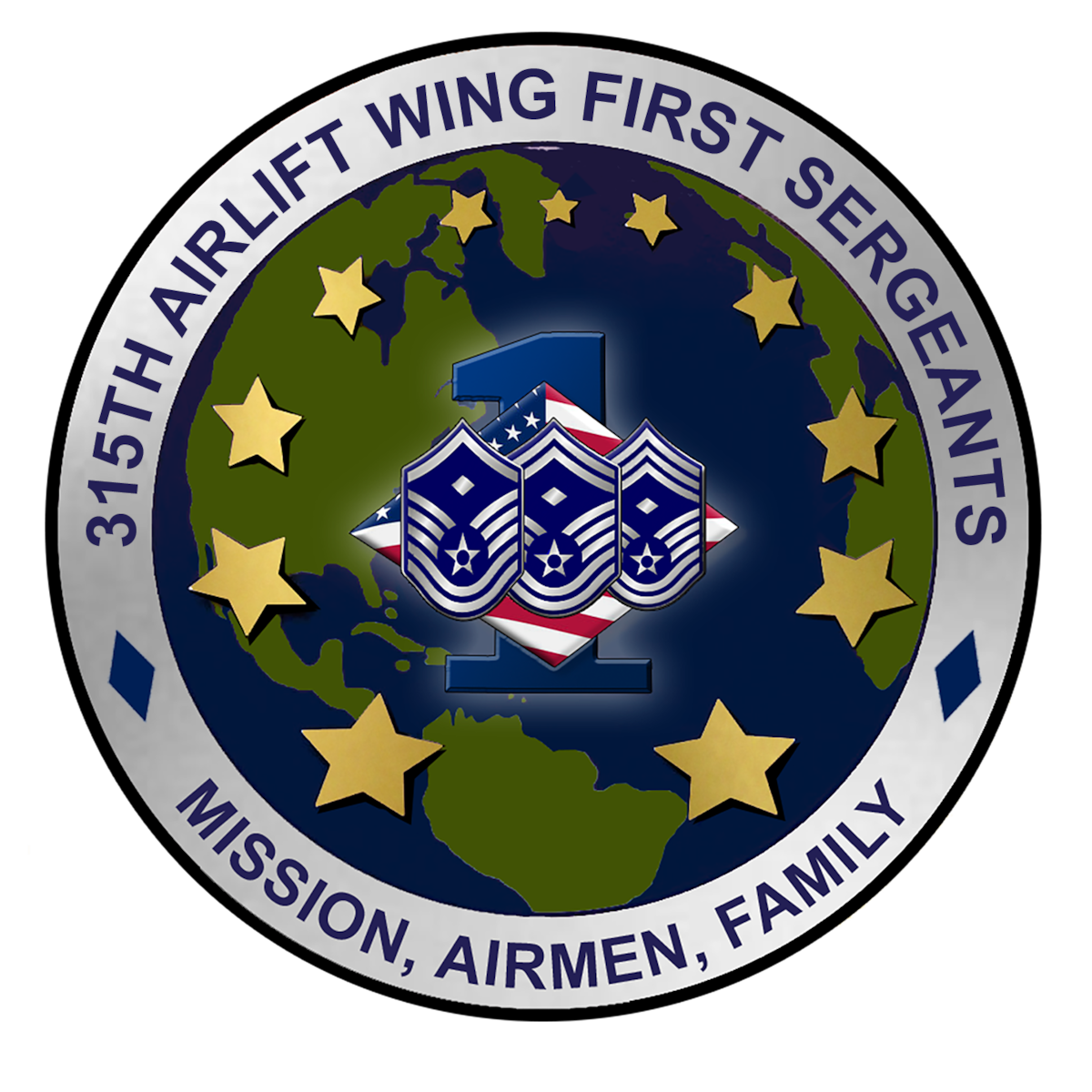 315th Airlift Wing First Sergeants logo.